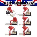2xM8 Terminal Fuse Block Kit 60A-300A 58V Battery Terminal Holder for Boat Truck