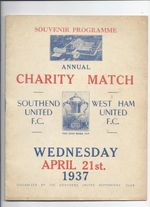 Southend United v West Ham United 21 April 1937 Friendly Very Rare BLACK FRIDAY