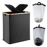 140L Lid Laundry Basket with Extra large Washing with 2 Removable Laundry Bags