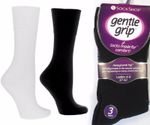Ladies women Girls Gentle Grip Ladies Diabetic  Honey Comb Top Non Elastic Socks
