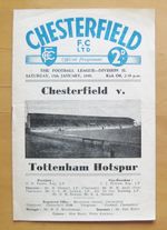 CHESTERFIELD v TOTTENHAM HOTSPUR 1948/1949 *VG Condition Football Programme*