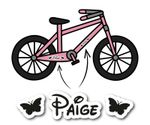 Girls Personalised Name Bike Frame Vinyl Decal Sticker Childs Kids Bicycle Trike