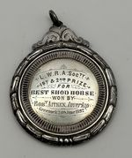 Large Scottish  Silver  Agricultural Medal 1892  Best Shod Horse L W R A Society