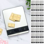 Job Lot 24x Slim Digital Kitchen Scales Compact Stainless Steel Black Wholesale