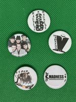 Set of 5 Badges - Madness - 25mm badges - Ska / 2tone