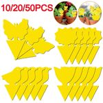 40pcs Yellow Sticky Flies Trap Bug Insect Kill Catcher Trap Paper Glue Fruit Fly