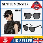 Gentle Monster Her 01 Sunglasses Large Square Black Frame Unisex With box UK
