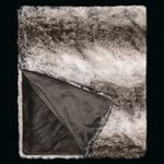 Mountain Grey Wolf Faux Fur Throw