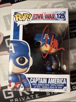 Chris Evans Signed Captain America Funko Pop! ACOA Marvel Captain America 