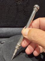 Antique Sampson Mordan Silver Telescopic Pencil MOP Seal London 1867 Victorian