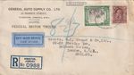 JAMAICA: Registered airmail cover to Great Britain, Kingston 1934.