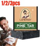 All-Natural Soap Bars for Men, , Pine Tar Soap for Acarid Removal, 1Pcs