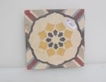 Antique Floor Tile Ceramic Vintage Old Pugin Flower Nouveau 6"W French - £12each