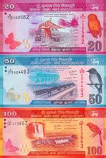 #1 Set of Asia Sri Lanka UNC 20 50 100 Currency Bill Paper Money Banknotes Rupee