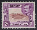KENYA KUT SG146 1938 KGVI 2s Lake-Brown & Brown-Purple P13.25 Mint MLH, Cat £180