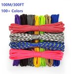 100M 4mm 550 Paracord 7 Strand Core Camping Tent Rope Parachute Cord Lanyard