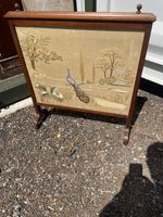 Edwardian Silk Tapestry Fire Place Screen