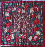 Quilt Unfinished Project Christmas Floral 56x56cm Wall Hanging Cushion Cover