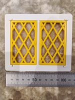 2x Not Hobbies Round Corner Doll House Double Window White & Yellow