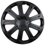 Wheel Trims 14" Hub Caps Evo Plastic Covers Set of 4  Black specific GT 