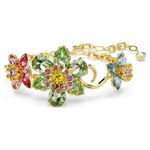 New Idyllia bracelet Mixed cuts, Flower, Multicolored, Gold-tone plated 5717156