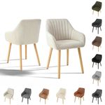 Goeurvant Dining Chairs Set of2/4/6Kitchen Chair with Armrests8 Colors&Materials
