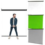 Wall & Ceiling Mounted Crease-Free Foldaway Polyester Backdrop Background 1.8x2m
