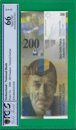 Switzerland 200 franken 2006, P73c, PCGS *66* OPQ, highest grade sold @ ebay!