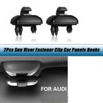 2xInterior Sun Visor Clips Bracket Black For AUDI A1 A3 A4 A5 Q3 Q5 TT S3 S4 S5