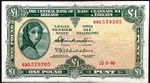 Central Bank of Ireland, 1966, Lady Lavery One Pound Bank Note
