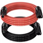 1 Pair Solar Panel Extension Cable Wire Black&Red PV Connector 6mm² Cable UK