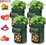 1-10Pack-10 Gallon Potato Grow  Bags Perfect for planting all kinds of Vegetable