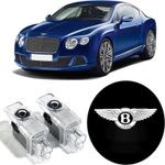 2pcs No fading Car LED Light Door Emblem Project For Bentley Continental GT/GTC