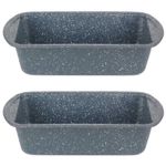 Russell Hobbs Set of 2 Non-Stick Loaf Tins Nightfall Stone PFOA-Free Coating