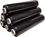 6 X STRONG ROLLS BLACK PALLET STRETCH SHRINK WRAP PARCEL PACKING CLING FILM