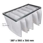 M5 20HDR HL Airflow 6 Pocket Bag Filter 287mm X 592mm X 300mm Synthetic Bags New