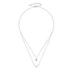 0.5ct Round Cut Lab‑Created Diamond Test Pass 925 Silver Double Layer V Necklace