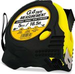 G4GADGET Tape Measure 5m/16.5ft – Heavy Duty Measuring Tape with 3-Button Contr