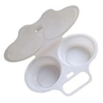 Microwave Egg Poacher Kitchen Steam Maker Cooker 2 Eggs Poach Breakfast Kitchen.
