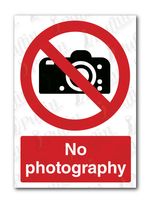 No Photography Sign
