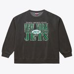 New York Jets Mitchell & Ness Downtown Fleece Crew - Black - Mens