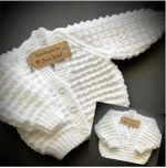 NEW Knitted Baby Cardigan 0-3 months White