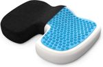bonmedico Gel Memory Foam Seat Cushion Office Chair Car Black Velour L