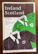 Ireland v Scotland 20 Feb 1982 RUGBY PROGRAMME - TRIPLE CROWN IRELAND 5 nations