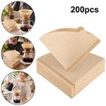 200PCS Disposable Unbleached Paper Coffee Filters For V60 Size 02 Durable