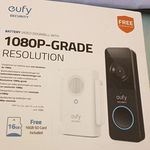 Eufy 1080P Battery Video Doorbell Wi‑Fi Wireless, Alexa/Google, 16GB SD
