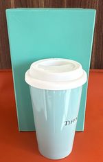 Tiffany collor Glass ceramics Cup Mug Style in a Box