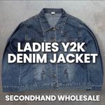 50 x LADIES Y2K DENIM JACKET - VINTAGE WHOLESALE - JOB LOT