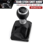 Gear Shifter Lever Knob & Gaiter 6-Speed Manual for AUDI A4 A5 B8 Q5 8K0863278H