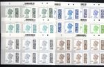 2022 Tariff  set of 7 M22L cyl W1  machin blocks of 6 1p 2p 5p 10p 20p 50p £1.00